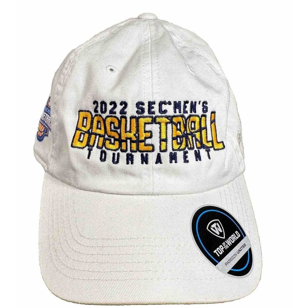 2022 Sec Mens Ncaa Basketball Championship Hat Cap Adjustable Buckle Back White